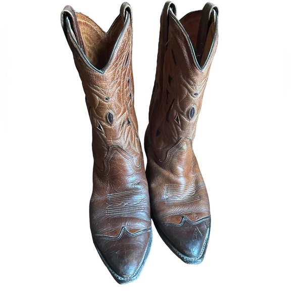 Continental Mens Cowboy Boots Brown Leather - Picture 3 of 13